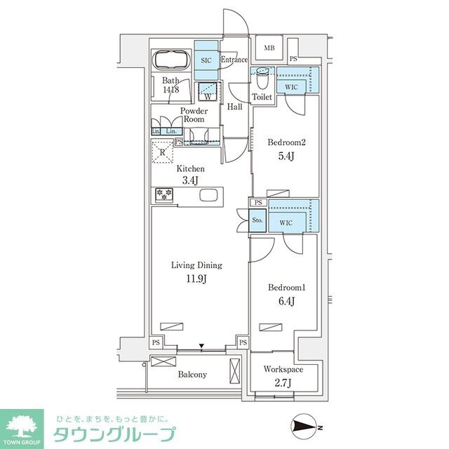 ロイジェントパークス押上錦糸町の物件間取画像