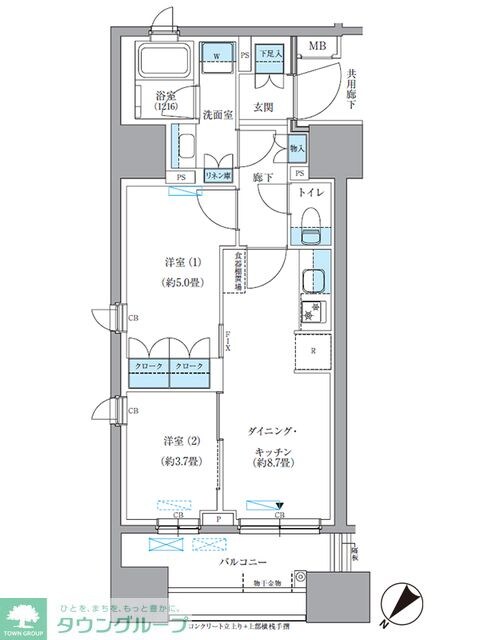 パークアクシス東日本橋の物件間取画像