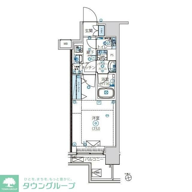 ルクレ木場親水公園の物件間取画像