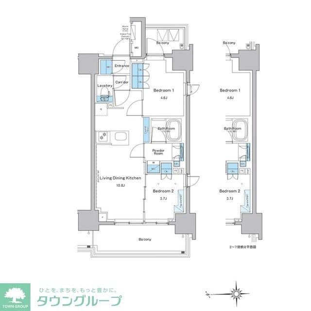 ルフォンプログレ門前仲町プレミアの物件間取画像