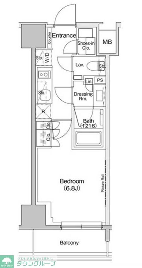 ザ・パークハビオ入谷の物件間取画像