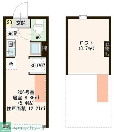 ハーモニーテラス横浜白楽の物件間取画像