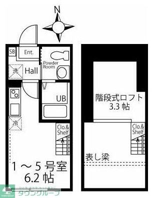 ハーミットクラブハウス白楽・岸根の物件間取画像