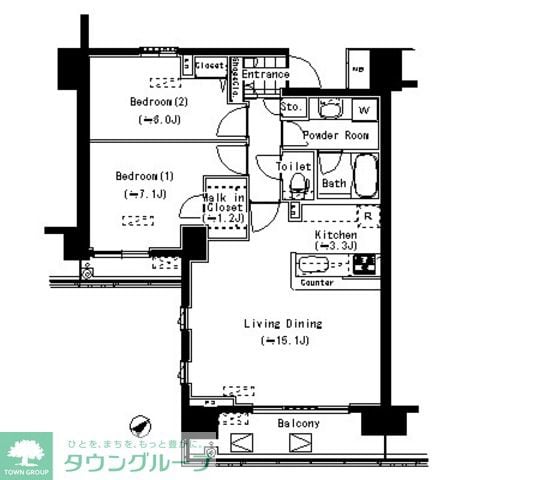 ＰＲＩＭＥ　ＵＲＢＡＮ　東中野　ＣＯＵＲＴの物件間取画像