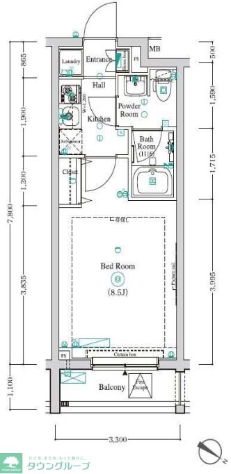 アンベリール中野鷺宮の物件間取画像