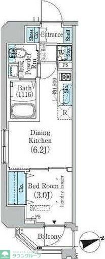 プライムブリス東中野駅前の物件間取画像