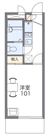 レオパレスツインハイツＡの物件間取画像