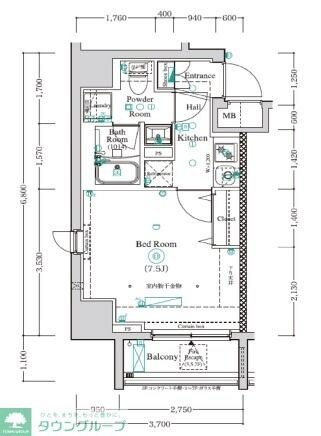 アンベリール西川口参番館の物件間取画像