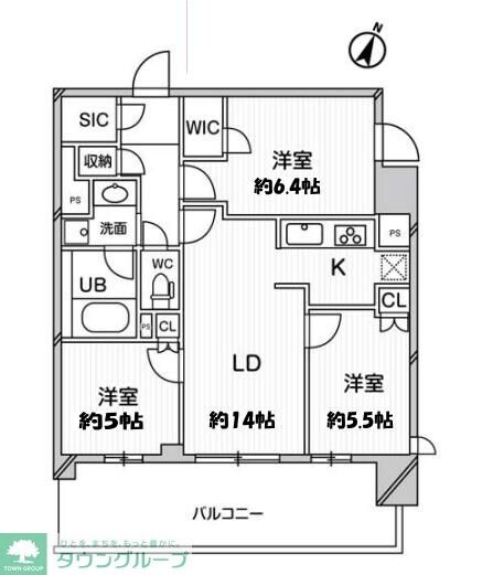ドゥーエ大宮の物件間取画像