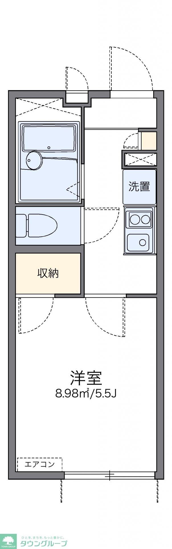 レオパレスめぐみ壱番館の物件間取画像
