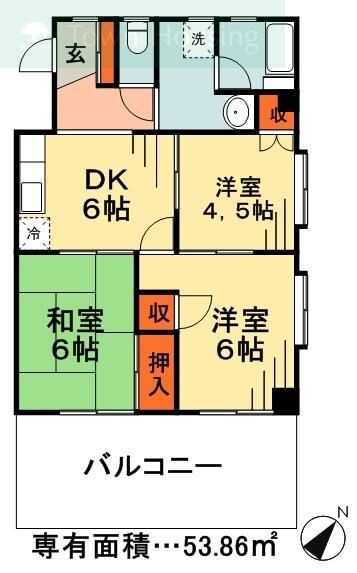 東海マンションの物件間取画像