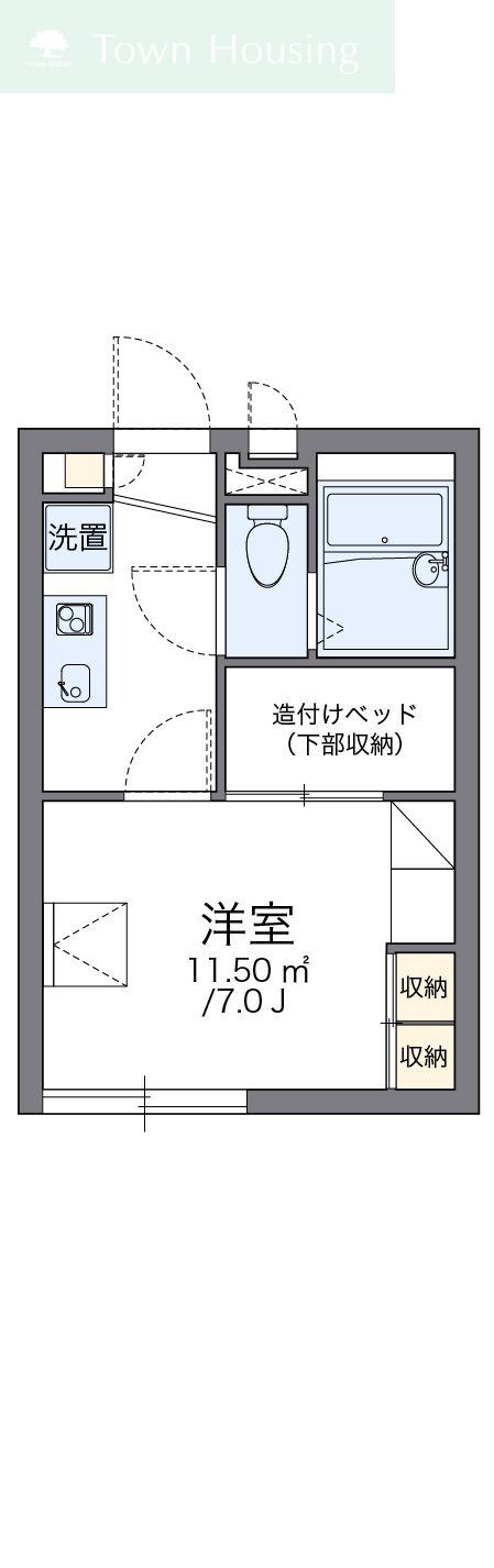 レオパレスエスポワール　Ｋの物件間取画像