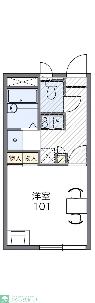 レオパレスホークヒルズIIの物件間取画像