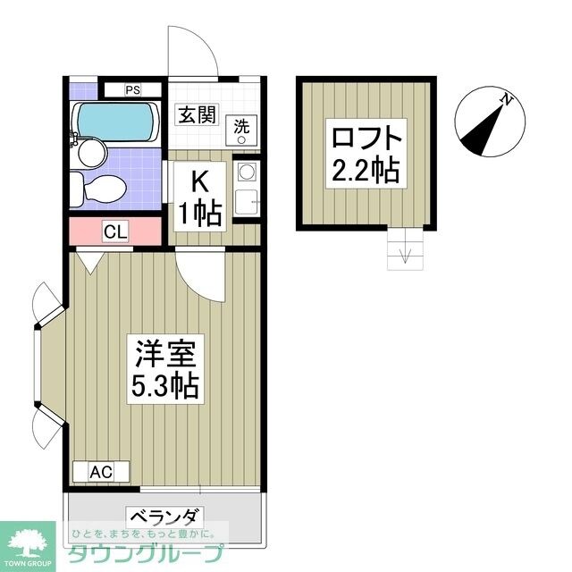 ローズアパートR-18の物件間取画像