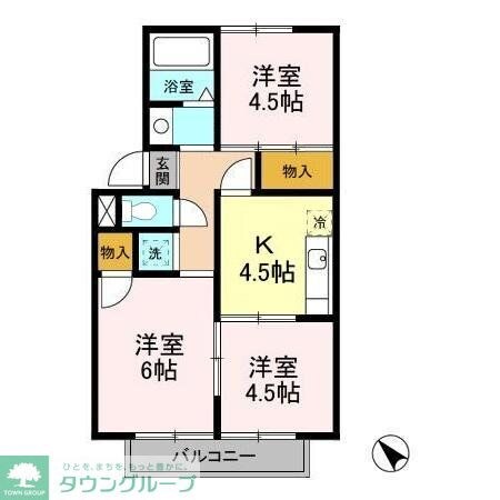 カーサブランの物件間取画像