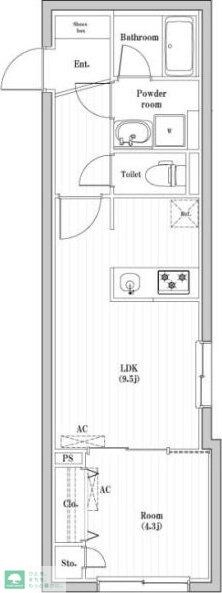 コンポジット渋谷本町の物件間取画像