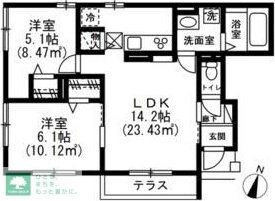 メイズ碑文谷の物件間取画像