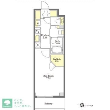 プライムメゾン市谷山伏町の物件間取画像