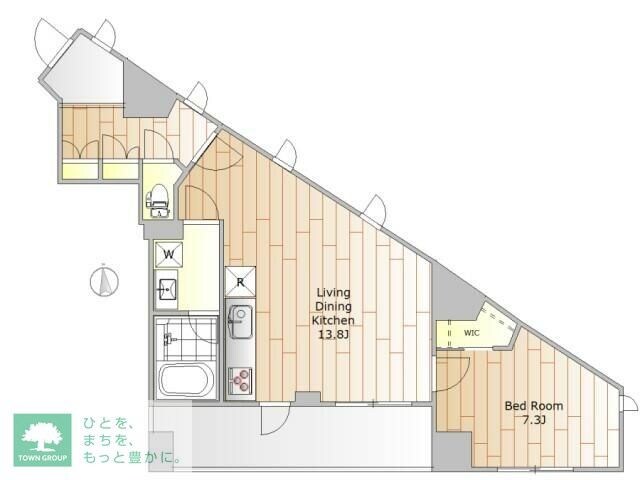 鷹番マンションの物件間取画像