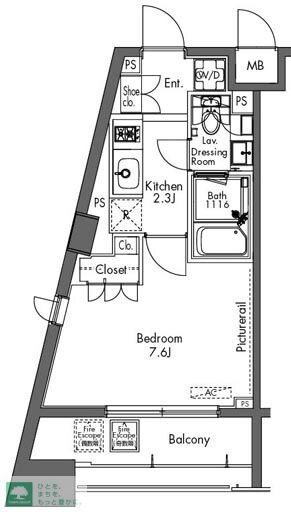 プラウドフラット三軒茶屋の物件間取画像