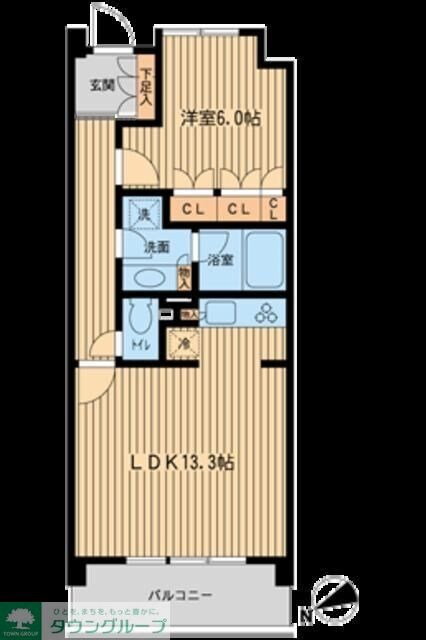 HF若林公園レジデンスの物件間取画像