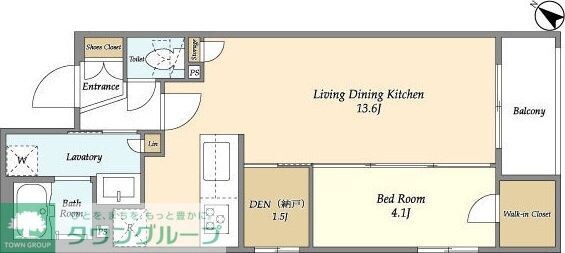アジュールテラス目黒祐天寺の物件間取画像