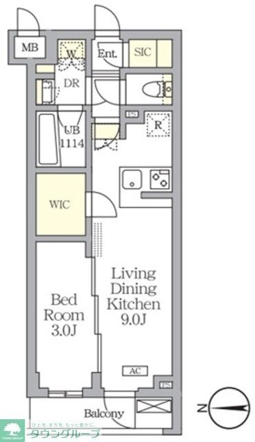 アジールコート都立大学の物件間取画像