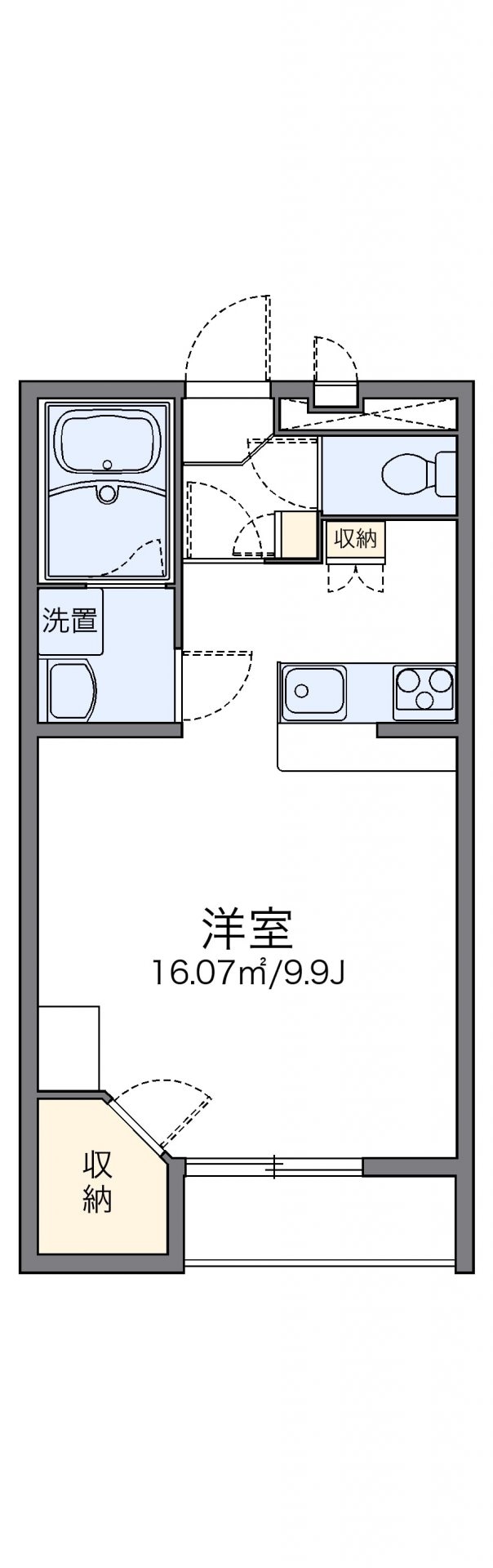 レオパレスプルンニー　Ａの物件間取画像