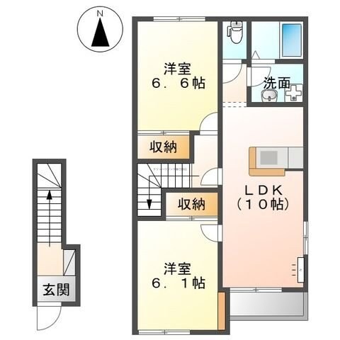 クレスト　フィールドIIの物件間取画像