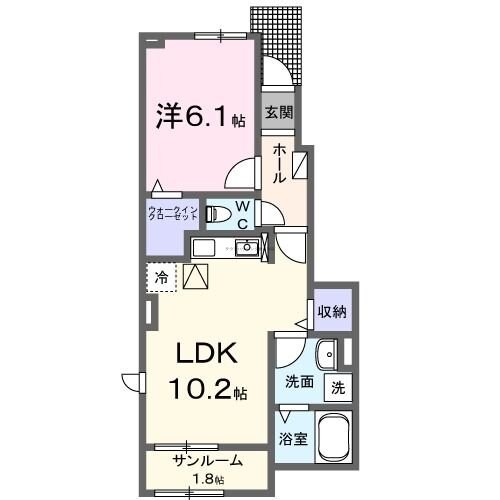 ロータスパークＣの物件間取画像