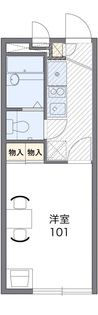 レオパレスロイヤルリーフの物件間取画像