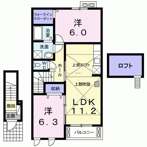 サニーヴィレッジＡの物件間取画像