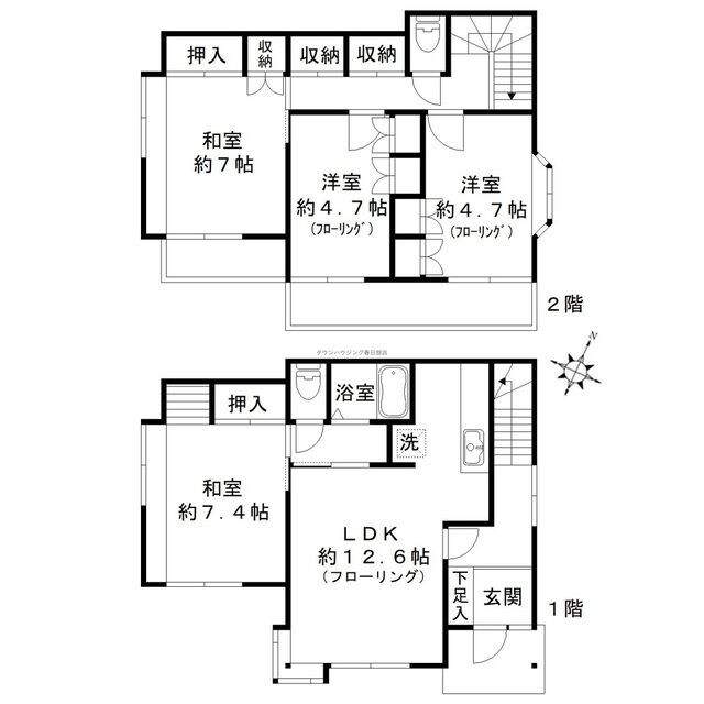 東越谷戸建の物件間取画像