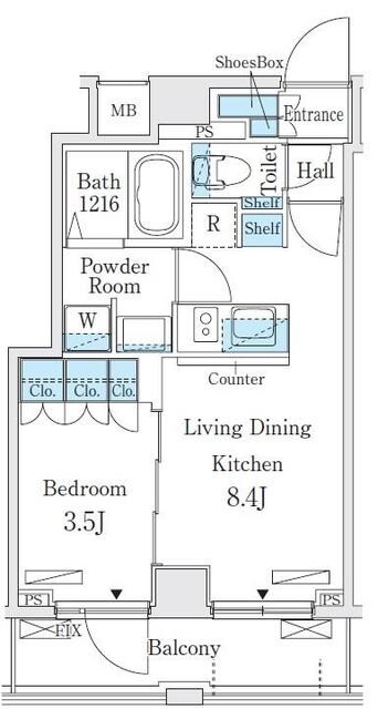 オープンブルーム横浜の物件間取画像