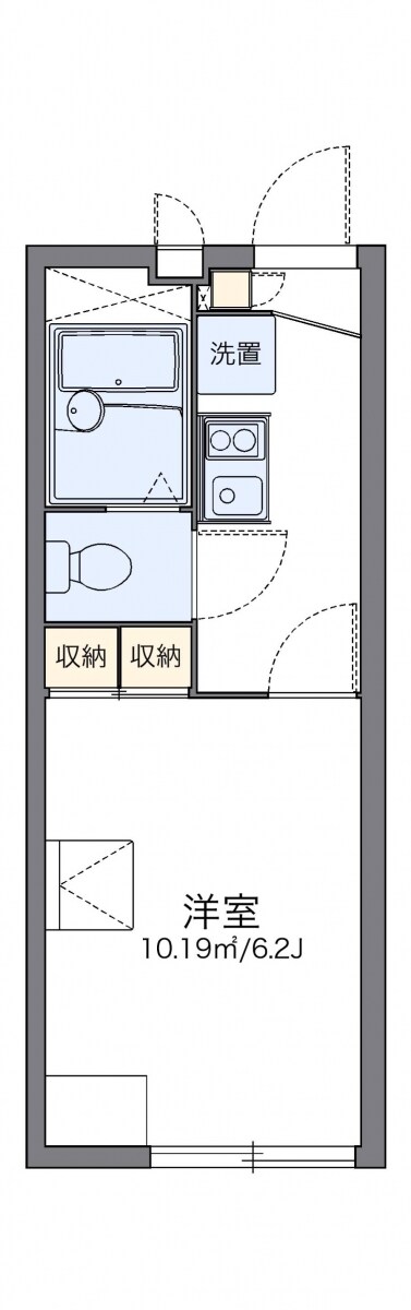 レオパレスハマ５６ルビ第３の物件間取画像