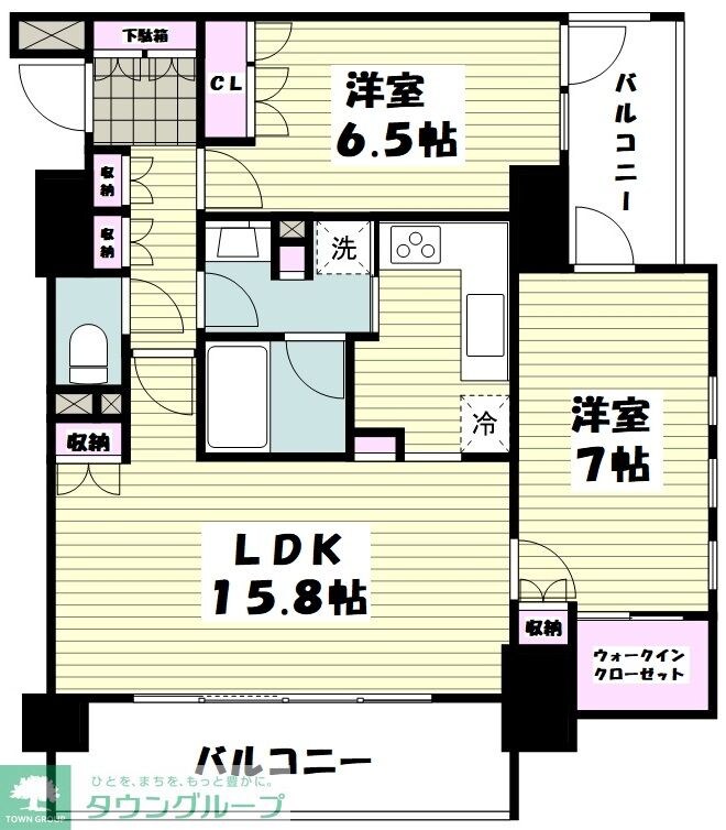 クリオ横浜西口弐番館の物件間取画像