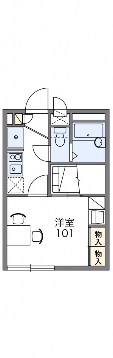 レオパレスヒルズ　笹下の物件間取画像