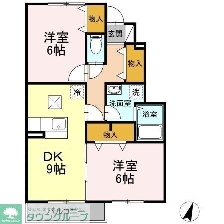 ローズコート　C棟の物件間取画像