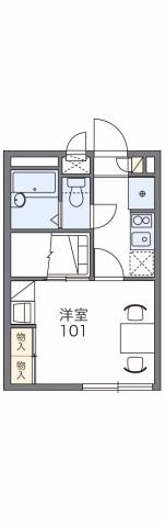 レオパレス三立ハイツＢの物件間取画像