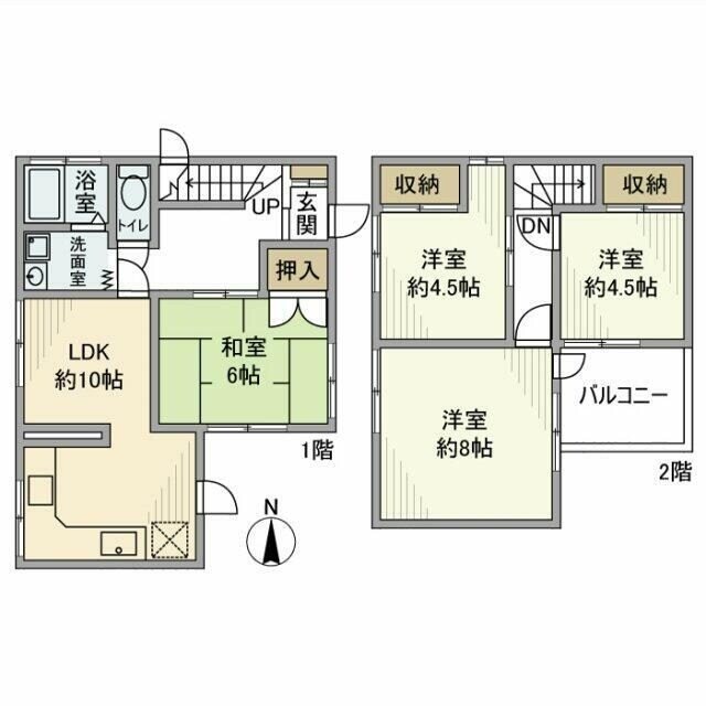 今井町戸建の物件間取画像