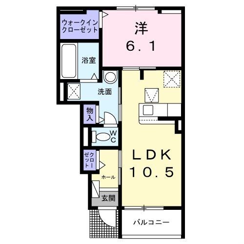 アムールＣの物件間取画像