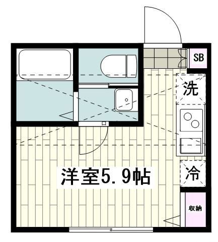 Gate Lagoon 矢部町の物件間取画像