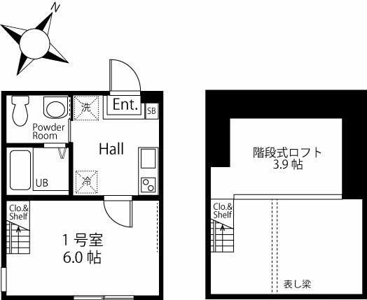 ハーミットクラブハウスキアーヴェＩＩＩＡ棟の物件間取画像