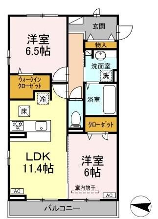 モントシャインの物件間取画像