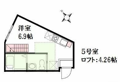 ハーミットクラブハウス二俣川IIの物件間取画像