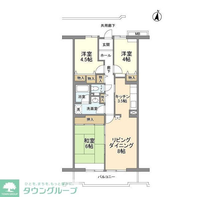 コーポレート中央林間２号棟の物件間取画像