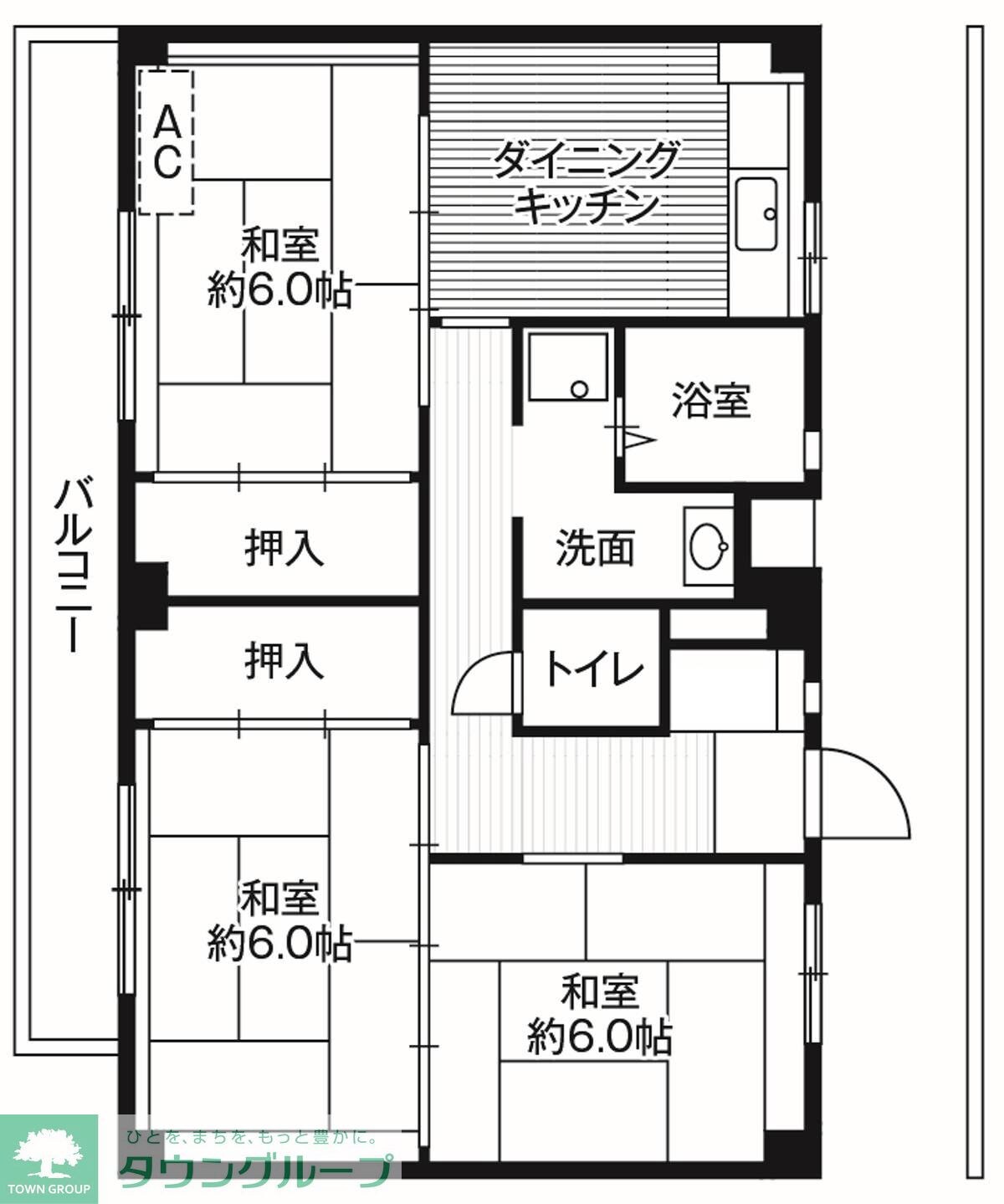 ビレッジハウス善部3号棟 (103号室)の物件間取画像