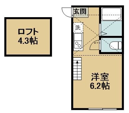 アクロスアヴェニュー汐入Ｂ棟(アクロスアベニューシオイリ)の物件間取画像