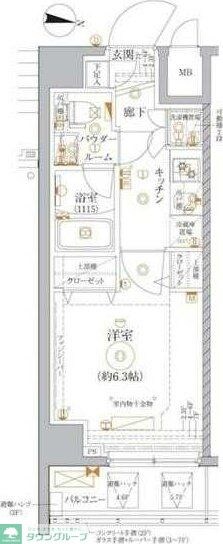 レアライズ武蔵小杉の物件間取画像