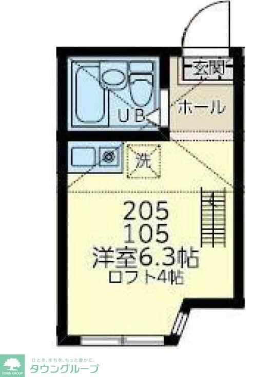 ユナイト浜町クリスピーナッツの物件間取画像